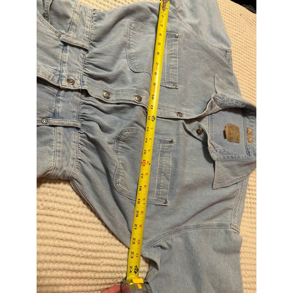 VTG AMI 90s Western Wear Med Wash Denim Short Sleeve Mini Dress Cotton Size 10 - Picture 13 of 15